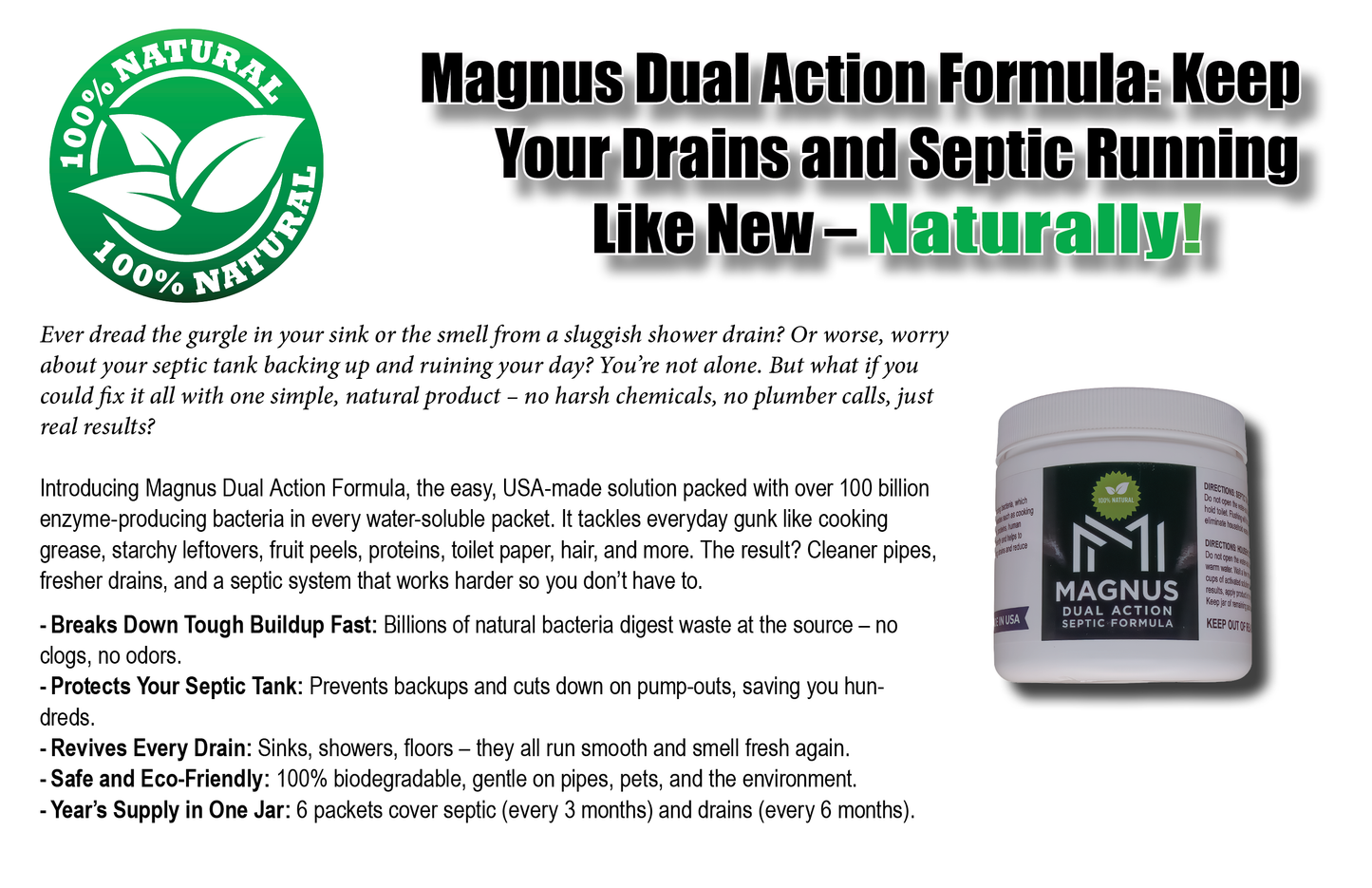 MAGNUS Dual Action Septic Formula